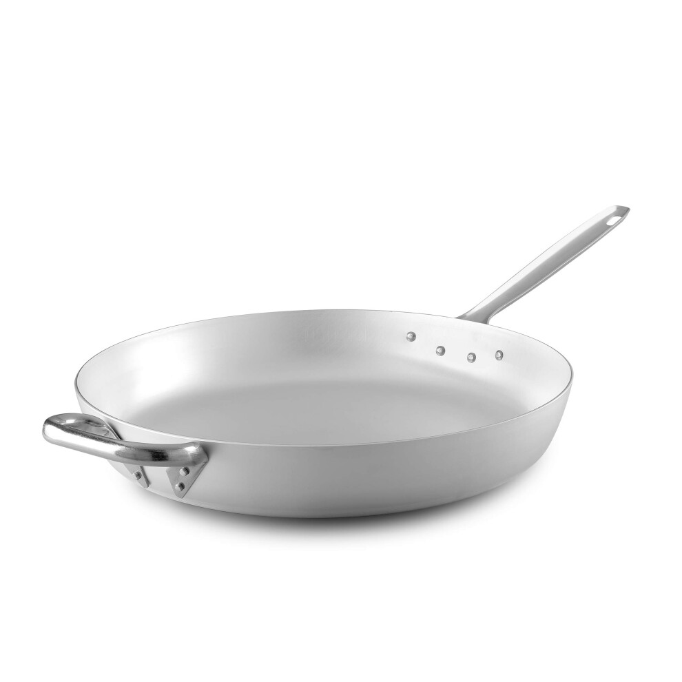 Pentole Agnelli ALMA11150 Straight Frying Pan 3 mm Thick With Stainless Steel Tubular Handle, Diameter 50 cm-image-OPC-PG9DMHK-NEW