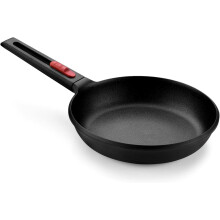 BRA Infinity Non-Stick Aluminium Frying Pan with Detachable Handle - Black & Red (26cm) Large Frying Pan for Induction Hob & All Other Heat Sources.