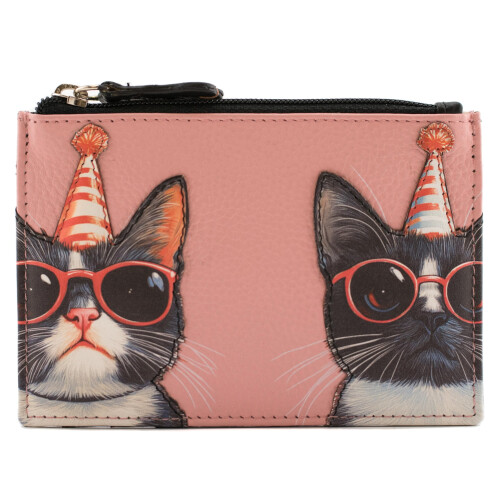 (Black) Cool Cats Coin Purse, Card Holder
