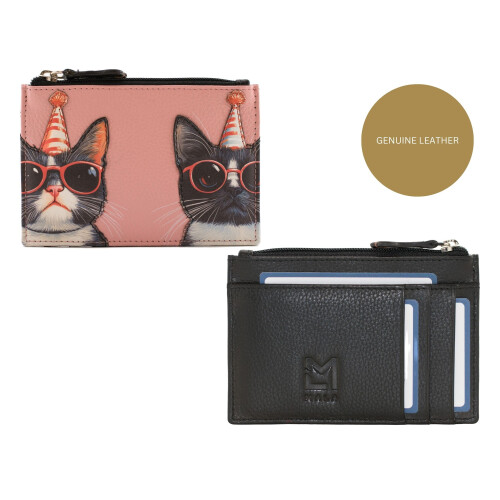 (Black) Cool Cats Coin Purse, Card Holder 1