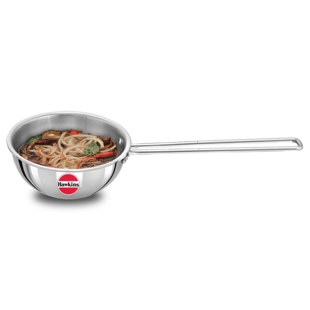 HAWKINS 2.5 Cup Tadka Pan, 600ml Triply Stainless Steel Pan, Silver (STP25)-image-OPC-PG9DMZ6-NEW