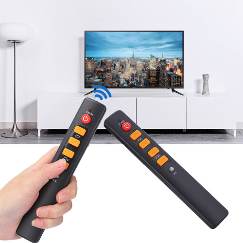 Socobeta Universal Remote with Big Buttons - Replacement Learning Smart Controller for TV, STB, DVD (Orange) 1
