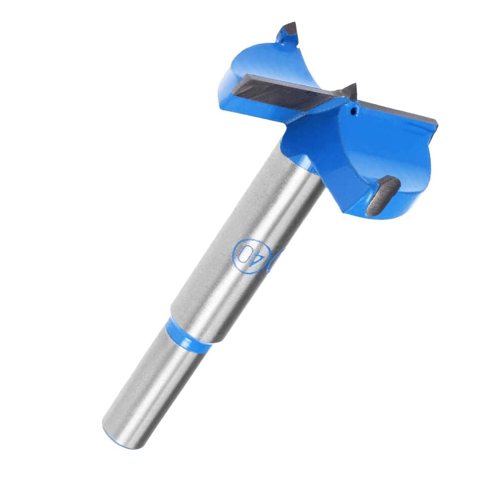 Ta-Vigor Forstner Drill Bit 40Mm, Tungsten Carbide Wood Hole Saw Auger Opener For Woodworking Hinge Hole Drilling Boring Bit Cutter Blue 656003237167
