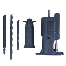 Tiardey Drill Saw Attachment,Portable Reciprocating Saw Adapter with 3pcs Blades,Saw Drill Attachment,Jig Saw Attachment,Drill Saw Atachment for Metal