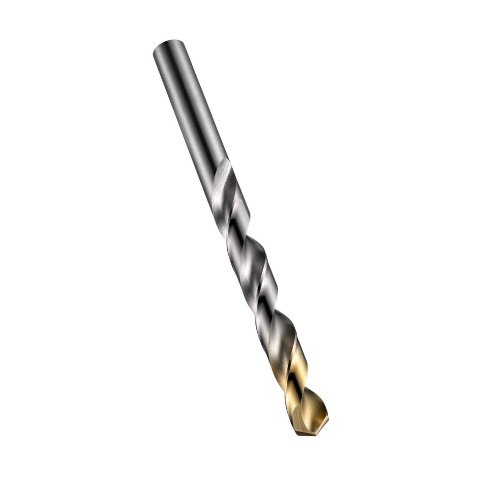 Dormer A002 HSS High Speed Steel Jobber Drill Bit with 118 Degree Tin Tipped Split Point, Pack of 10pcs