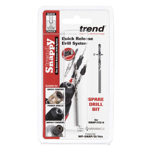 Trend Trend Snappy 7/64 Inch Replacement Drill Bit for Snappy Drill Countersinks, WP-SNAP/D/764 2