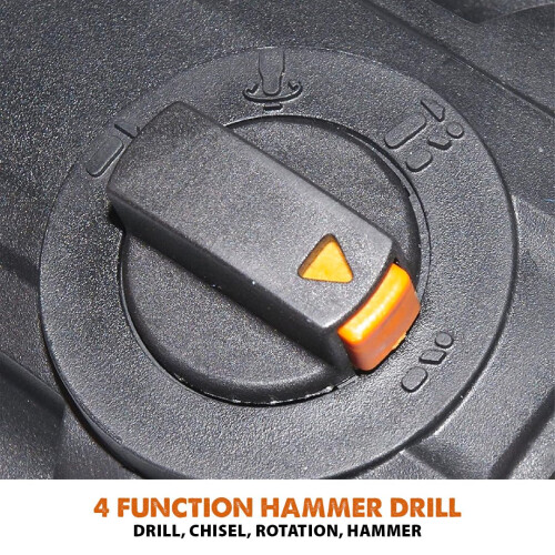 Evolution Power Tools SDS4-800 Hammer Drill 4 Functions - Drill, Chisel, Rotation, Hammer, 5 x Attachments Included (230 V) 2