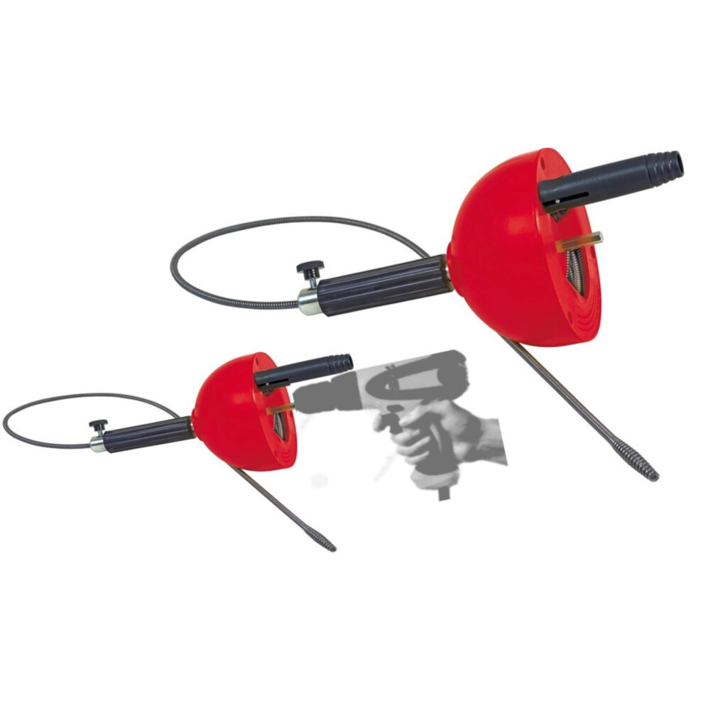ROTHENBERGER Industrial Pipe Cleaning Spiral 4.5 m Long, clogged drains, Suitable for Drill & Cordless Screwdriver, Drain in Bathroom or Kitchen