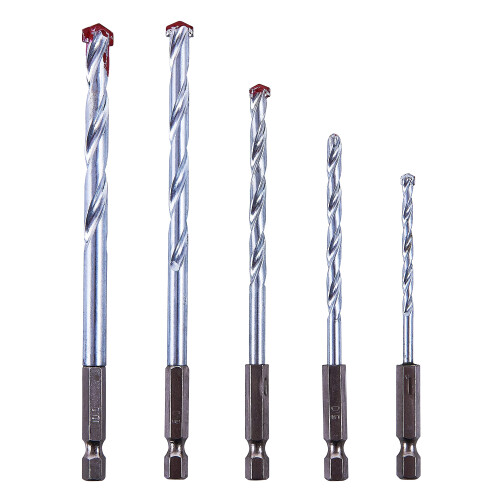Amtech F1730 5 Piece hex Shank Masonry Drill bit Set 2