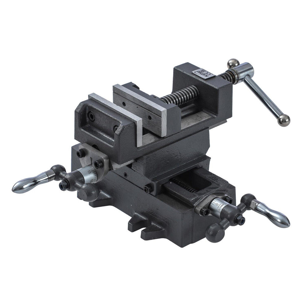 Katsu Drill Press Compound Cross Vice 75Mm Industrial Strength Benchtop Pillar Bench 4 Ways Mechanic Cross Slide Vise Clamp For Workshop Milling 5060524763510