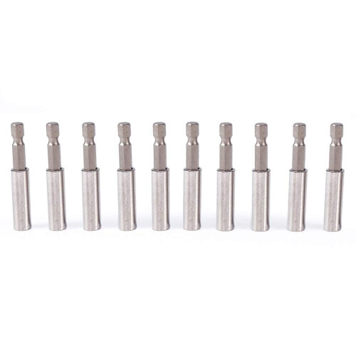 Nikou Screwdriver Bit Holder, 10Pcs Magnetic Screwdriver Extension Socket Drill Bit Holder 1/4" Hex Power Tools 2