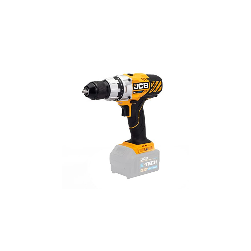 Jcb 18V Brushless Cordless Drill Driver, Bare Unit, Variable Speed & Led Light, 13Mm Keyless Chuck, 19+1 Position Torque & Belt Clip - 3 Year Warranty 5056485700015