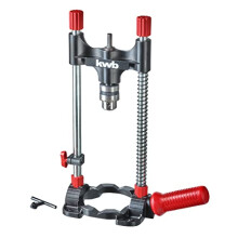 KWB Drill Stand with Chuck, HEX Drive/Mobile Drill Stand for Cordless Screwdrivers and Drill Machines, Adjustable Angle Locking 45 60 75 90?, for Flat