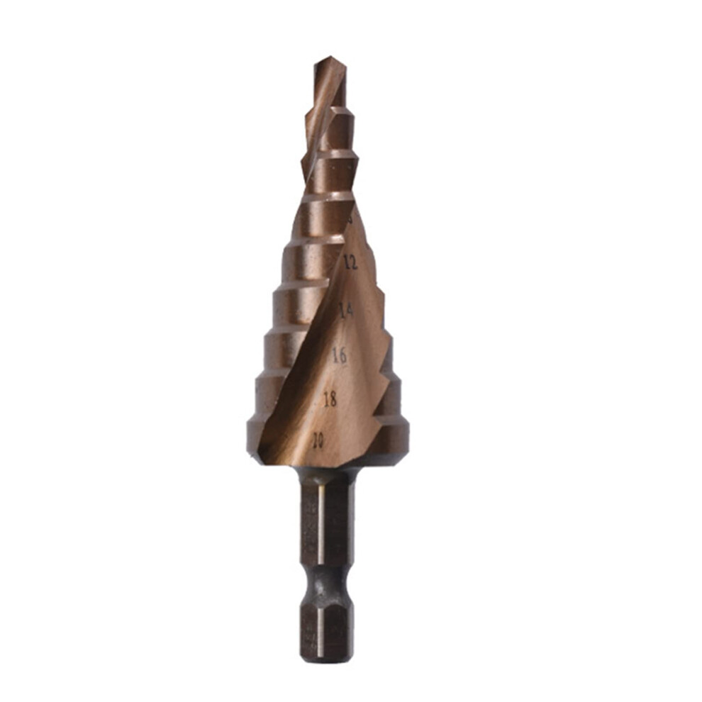Spiral Grooved Step Drill Bit, M35 High-Speed Steel 4-20Mm 4-32Mm Cobalt-Containing Spiral Pagoda Drill, Drill And Enlarge Hole For Wood Metal 761325731580