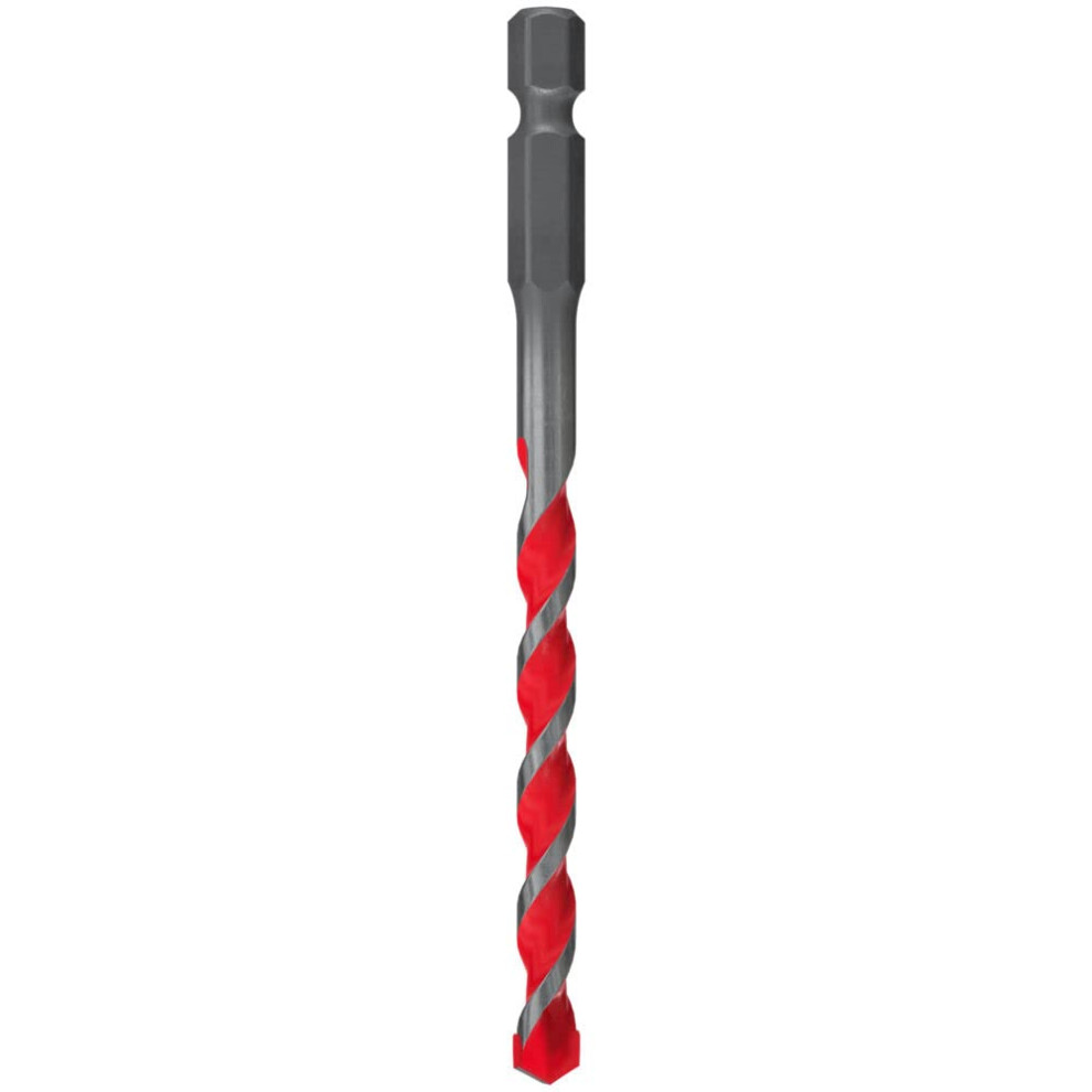fischer 561641 D-U Hex Universal Drill Bit, 4mm, 4/45/90, for Brick/Wood/Tiles/Plastics/Steel/Concrete, Red/Silver