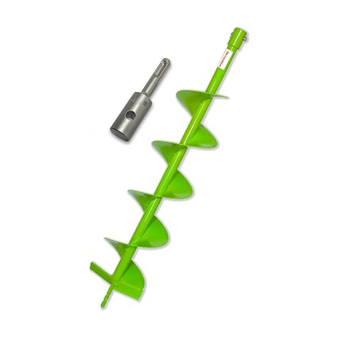 WERHE? professional drill, auger for drilling machine 150 mm robust with SDS Plus adapter - pile drill well drill precise drill tip - drill for earth