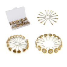 45 PCS Brass Wire Brushes for Cleaning Rust Drill for Paint Removal on Wood Cleaning Metal, Rust Removal Drill Attachment Bit Set, Wire Wheel for