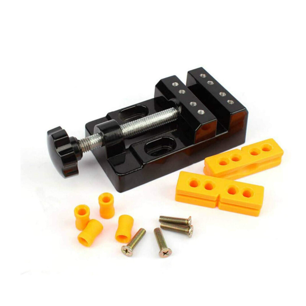 Sourcemall Flat Mini Bench Vise Tabletop Clamp Drill Press Vise Tools For Hobby Craft Sourcemall Mini Table Bench Vice,Mini Flat Clamp Table Jaw Bench 6954816239250