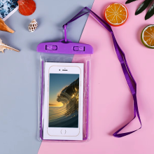 (Purple) Universal Waterproof Phone Case Dry Bag For Water Activities