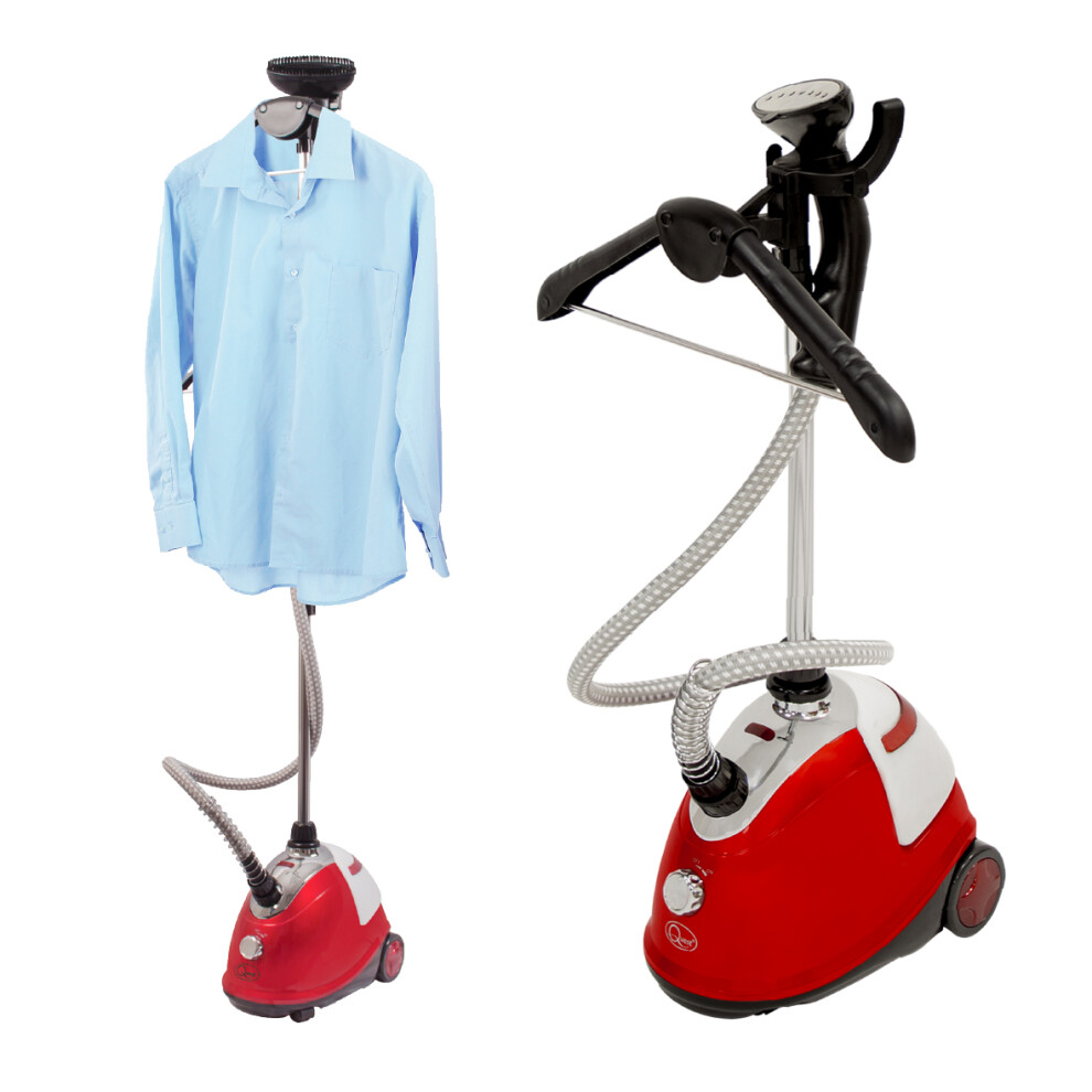 Quest 42320 Upright Garment and Fabric Steamer / 1800 Watt Power / Red