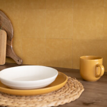 MICRO CEMENT GOLD Self-adhesive Wall Tiles (6 tiles)
