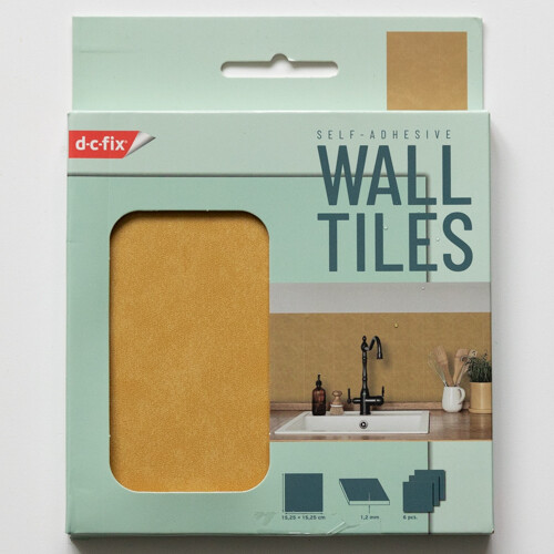 MICRO CEMENT GOLD Self-adhesive Wall Tiles (6 tiles) 1