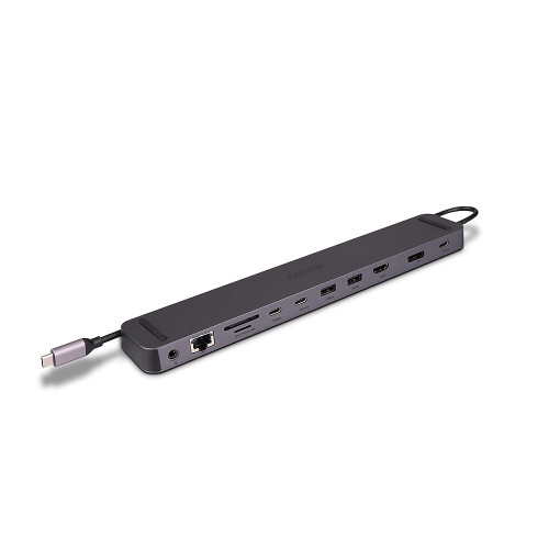 USB-C-Hub - LINDY - Mini-Dockingstation - 100 W - Ethernet 10/100/1000 Mbit/s - Anthrazit