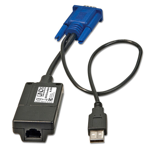 Modulo di accesso USB e VGA - LINDY - 39634 - Prolunga KVM - Supporta USB HID - Connessione fino a 100m