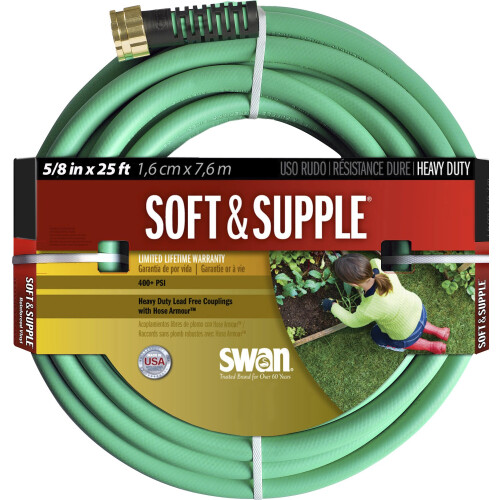 Swan Σωλήνας Νερού Swan SNSS58025 25' x 5/8" με Ανθεκτικούς Σύνδεσμους, Πράσινος