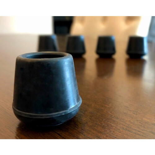 Shepherd Hardware 9125 5/8-Inch Inside Diameter Rubber Leg Tips 4-Pack Black 1
