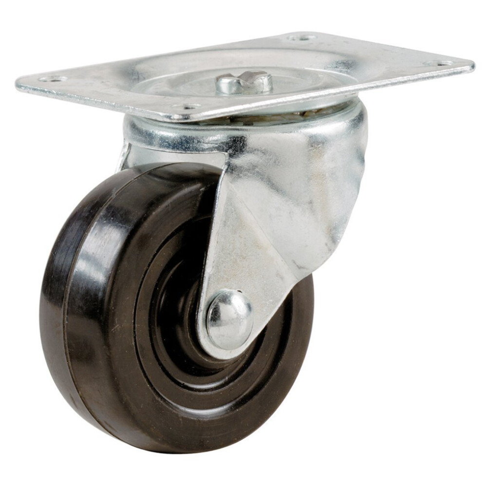 Roulette pivotante en caoutchouc souple de 4 pouces Shepherd Hardware 9480, capacit? de charge de 225 lb