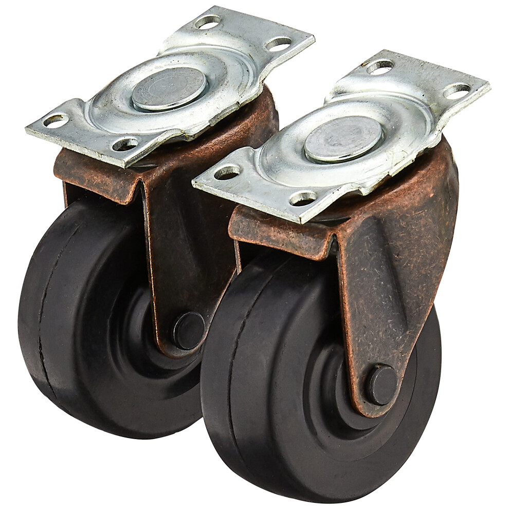 Shepherd Hardware 9346 2Inch Medium Duty Plate Caster 2Pack 039003093467