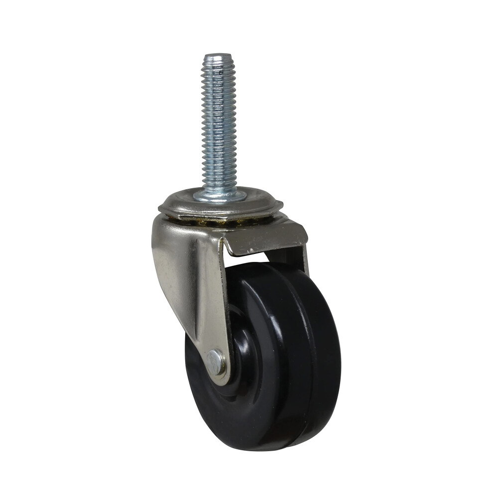 Shepherd Hardware 9344 2-Inch Threaded Stem Casters 5/16-Inch Stem Diameter 80-Lb Load Capacity (Pack Of 2) Black 039003093443