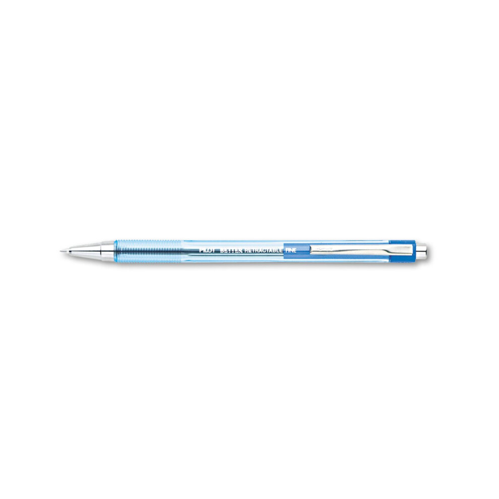 Piloot Pilot The Better Ball Point Pen Refillable & Retractable Ballpoint Pens Fine Point Ink 12-Pack (30001) Blue