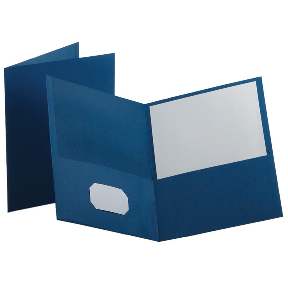 Photos - File Folder / Lever Arch File Esselte Oxford(R) Twin-Pocket Portfolios Dark Blue Pack Of 10 57572