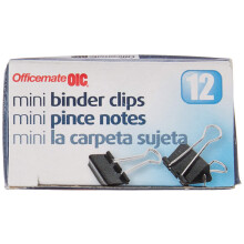 Mini-pinces ? reliure OIC(R) d'une capacit? de 1/4 po, bo?te de 12