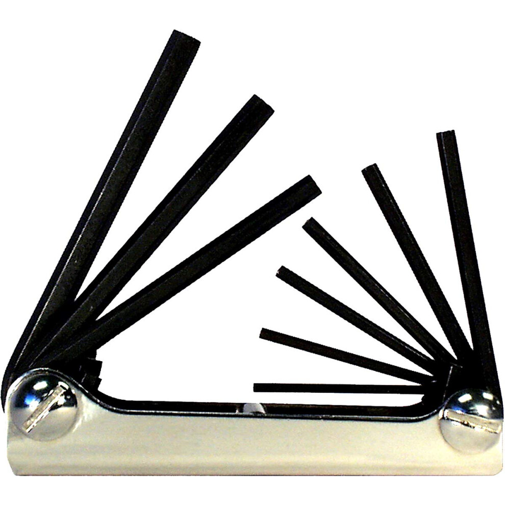 Eklind 20912 Steel Handle Fold-Up Hex Key Allen Wrench - 9Pc Set Sae Inch Sizes .050-3/16 037516209122
