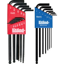 Eklind 13218 M   trico e padr   o de 18pc Ball Hex Key Conjunto - Long