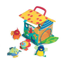 Manhattan Toy Put and Peek Birdhouse bl?dt aktivitetsleget?j 7,5 x 7,5 x 9 tommer