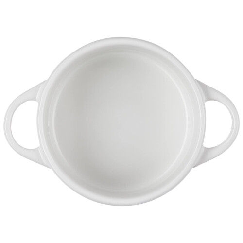 Le Creuset Le Creuset Stoneware Mini Round Cocotte  8 oz  White 1