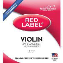 Super wrazliwe muzyczne struny Co. Steelcore 3/4 Strings skrzypiec: Zestaw 2105