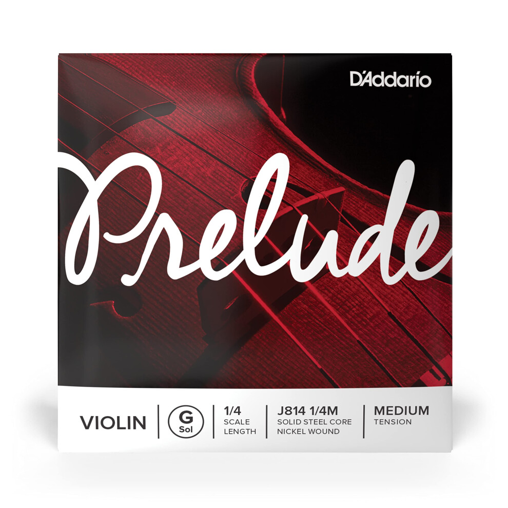 DAddario Prelude Violin Single g String, 12 Scale, Medium Tension