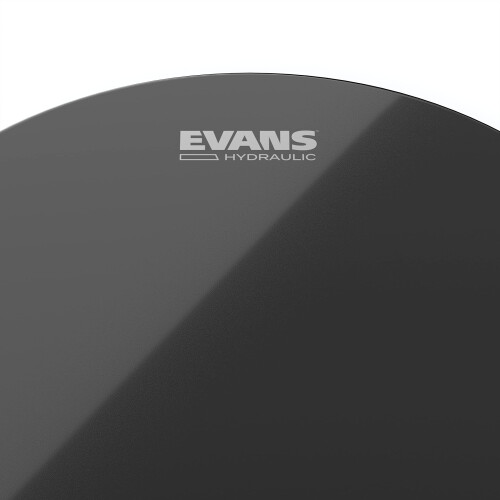 Cabe   as de tambor de Evans - Tom Black Hydraulic Black Drumhead de 8 polegadas 1