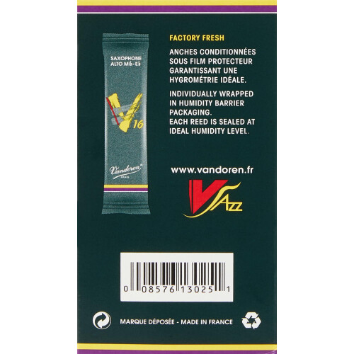 Vandoren SR702 Άλτο Σαξ V16 Ράφια Ισχύος 2; Κουτί των 10 1