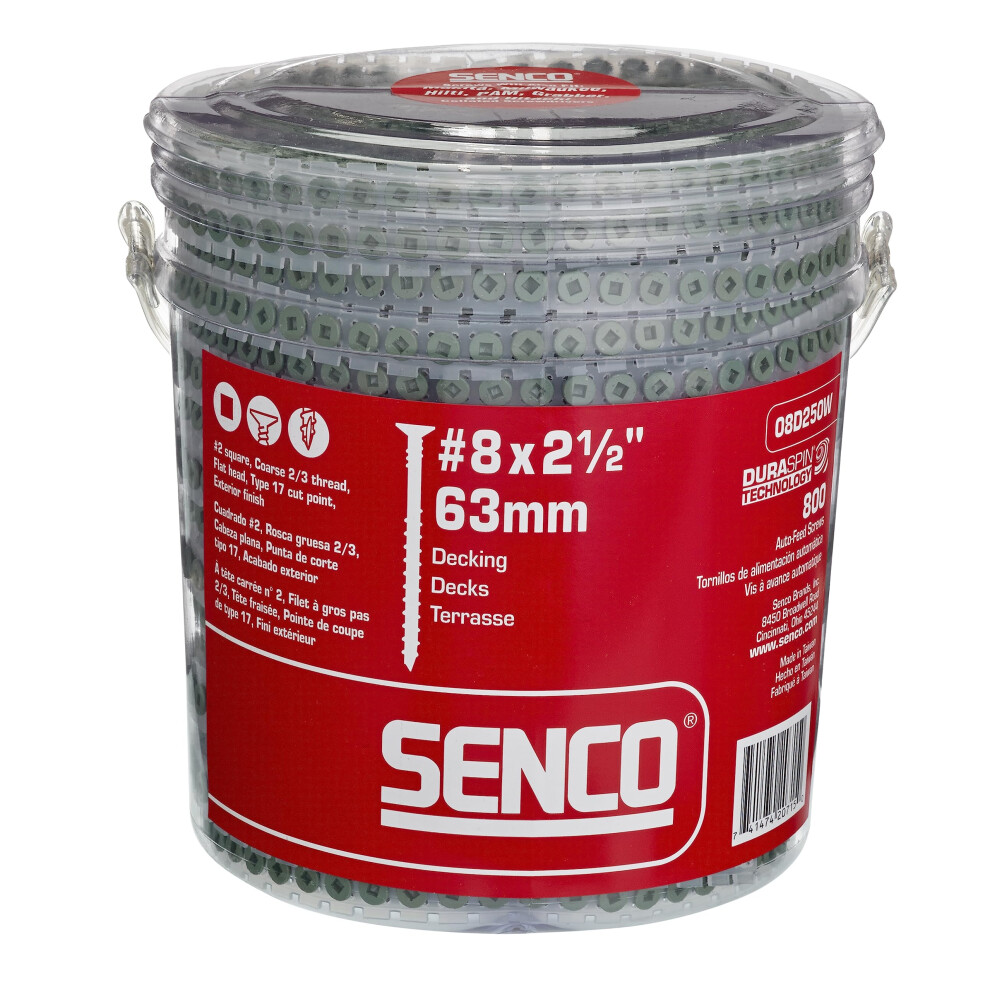 Photos - Nail / Screw / Fastener Senco Duraspin Screw Number 8 by 2-1/2-Inch All Purpose Exterior Wood 08D250W