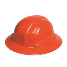 ERB 19503 Omega II Schutzhelm mit voller Krempe und Schiebeverschluss, orange, mittelgro