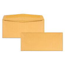 Quality Park Nr. 11 Kraftumschlge, gummiert, braunes Kraftpapier, 4,5 x 10,375, 500 pro Karton (11362)