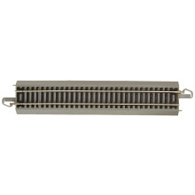 Bachmann Trains - Rail droit Snap-Fit EZ TRACK 9 - VRAC (50 pi?ces) - Rail en argent nickel? avec plate-forme grise - ?chelle HO