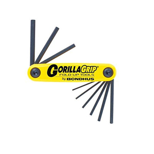 BONLHUS 12591 GORILLAGRIP CONSELHO DE 9 TAMANHAS DE TENHAS DOBRAS HEX-SE .050-3/16 polegadas 2