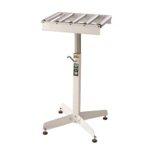 Adjustable Roller Table Stand HTC HRT10 Super Duty Conveyor Feed Stand With 5 Ball Bearing Rollers White